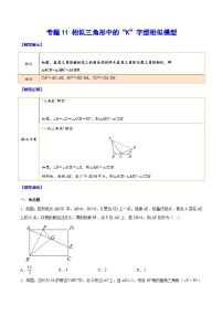 中考数学难点突破与经典模型精讲练(全国通用)专题11相似三角形中的“K”字型相似模型(原卷版+解析)