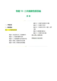 中考数学二轮复习讲练测(全国通用)专题13二次函数性质压轴(讲练)(原卷版+解析)