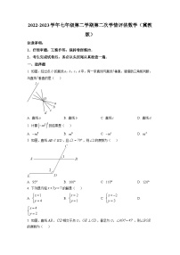 2022-2023学年河北省石家庄市二十一中七年级（下）期中数学试卷（原卷版）