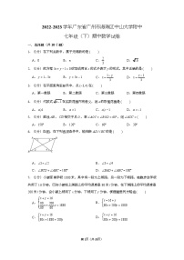 2022-2023学年广东省广州市海珠区中山大学附中七年级（下）期中数学试卷（含答案）