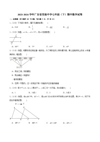 2023-2024学年广东省实验中学七年级（下）期中数学试卷（含答案）