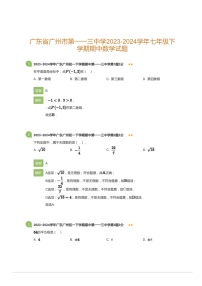 广东省广州市第一一三中学2023-2024学年七年级下学期期中数学试题（含答案）