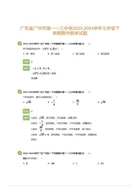 广东省广州市第一一三中学2023-2024学年七年级下学期期中数学试题（含答案）
