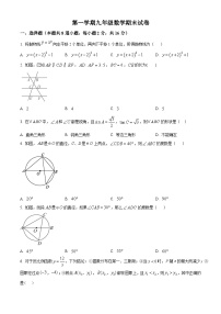 九年级上学期期末数学试题 (6)