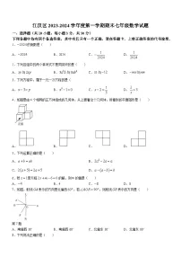江汉区2023-2024学年度上学期期末七年级数学试卷（word版含答案）