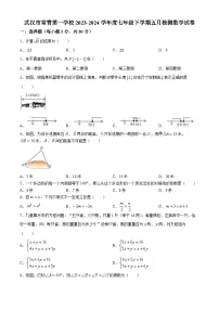 武汉市常青第一学校2023-2024学年下学期5月考七年级数学试题（word版含答案）