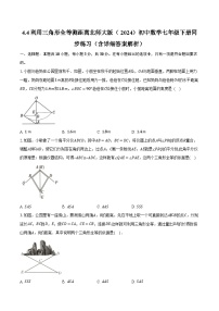 初中数学4 利用三角形全等测距离优秀习题