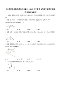 初中数学北师大版（2024）七年级下册（2024）第五章 图形的轴对称1 轴对称及其性质优秀课时训练
