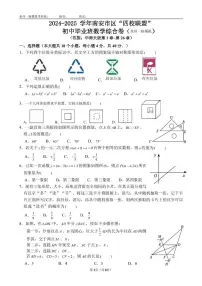 福建省泉州市南安市区四校联盟2024-2025学年九年级下学期初中毕业班数学综合卷（泉州一检模拟）（含答案）