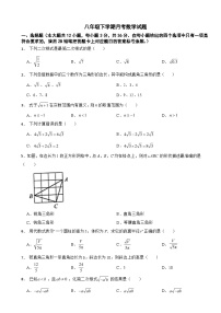 广西壮族自治区钦州市2025年八年级下学期月考数学试题含答案