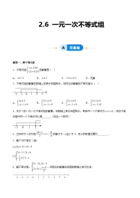 北师大版（2024）八年级下册6 一元一次不等式组同步达标检测题