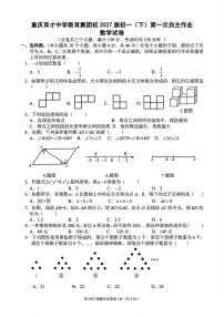 重庆育才中学教育集团2024-2025学年七年级下学期第一次月考数学试题+答案