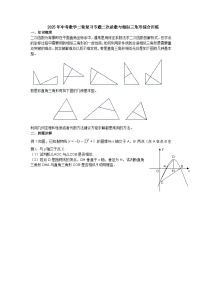 2025年中考数学二轮复习专题二次函数与相似三角形综合训练