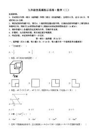 2025年陕西省咸阳市永寿县御家宫中学九年级 中考一模数学试题（原卷版+解析版）
