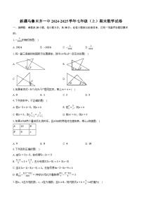 新疆乌鲁木齐一中2024-2025学年七年级（上）期末数学试卷【含答案】