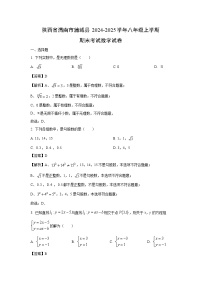 2024~2025学年陕西省渭南市蒲城县八年级上学期期末考试数学试卷（解析版）