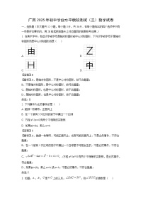 广西2025年初中学业水平模拟测试（三）数学试卷（解析版）