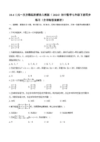 人教版（2024）七年级下册（2024）10.4 三元一次方程组的解法精品精练