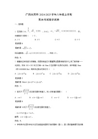 广西来宾市2024-2025学年八年级上学期期末考试数学试卷（解析版）