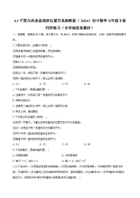 数学七年级下册（2024）4.1 平面内两条直线的位置关系精品同步达标检测题