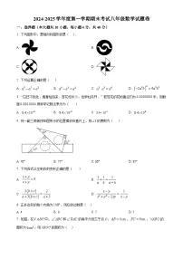 安徽省阜阳市颍州区2024-2025学年八年级上学期1月期末数学试题（原卷版+解析版）