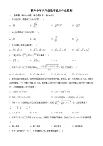 浙江省金华义乌稠州中学2024-2025学年八年级下学期3月独立作业数学试卷(原卷版+解析版)
