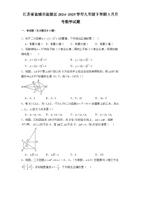 江苏省盐城市盐都区2024-2025学年九年级下学期3月月考 数学试题（含解析）