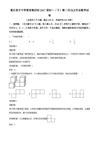 重庆市育才中学教育集团2024-2025学年七年级下学期第一次月考 数学试题（含解析）