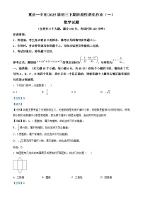 重庆市第一中学校2024-2025学年九年级下学期第一次月考 数学试题（含解析）