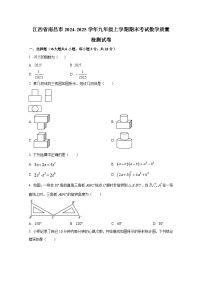 江西省南昌市2024-2025学年九年级上册期末考试数学质量检测试卷（附答案）