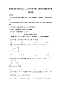 陕西省西安市碑林区2024-2025学年上册九年级期末联考数学学情检测试题（附答案）