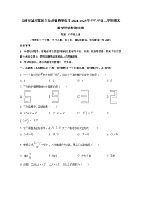 云南省迪庆藏族自治州香格里拉市2024-2025学年八年级上册期末数学学情检测试卷（附答案）