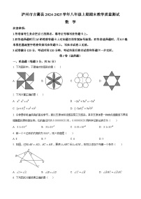 四川省泸州市古蔺县2024-2025学年八年级上学期1月期末数学试题（原卷版+解析版）