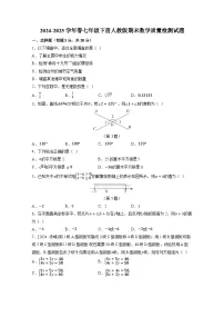 2024-2025学年春七年级下册人教版期末数学质量检测试题（附答案）