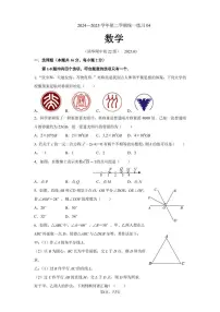 2025北京清华附中初三（下）统练四月考数学试卷