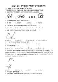 汉阳区2023-2024学年下学期期中七年级数学试题（word版含答案）