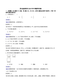 四川省资阳市2024年中考数学试卷含真题解析