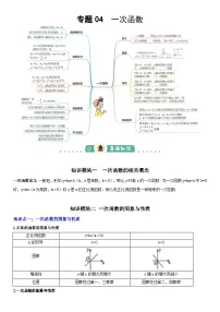 2025年中考数学一轮专题复习 专题04 一次函数讲义
