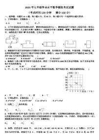 2025年九年级下学期数学模拟考试试题以及答案(适用北师大版)