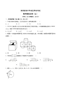 吉林省2024届九年级上学期学业水平考试模拟（五）数学试卷(含解析)