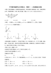 中考数学高频考点专项练习：专题11 二次函数综合训练 (3)及答案