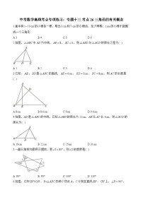 中考数学高频考点专项练习：专题13 考点26 三角形的有关概念 (3)及答案