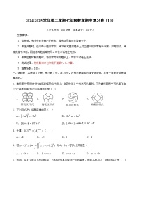 2024-2025学年苏科版（2024）第二学期七年级数学期中复习卷（10）（含答案）