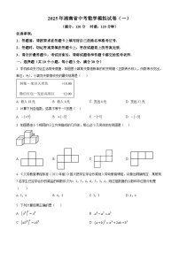 2025年湖南省中考数学模拟试卷（一）（原卷版+解析版）