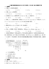 七年级下册（2024）整式的乘法达标测试