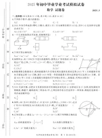 2025年安徽合肥瑶海区中考一模数学试题+答案