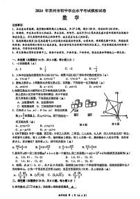 2024年苏州新区实验初中初三考数学三模试题