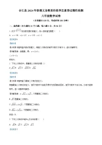 精品解析：四川省泸州市合江县2023-2024学年八年级下学期期中考试数学试题（解析版）