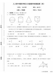 2025北京人大附朝阳学校初三下学期3月月考数学试卷