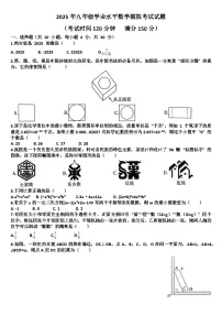 2025年九年级下学期数学模拟考试试题以及答案(适用北师大版)